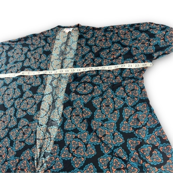 LULAROE orange & blue bohemian patterned duster size small - Picture 5 of 12
